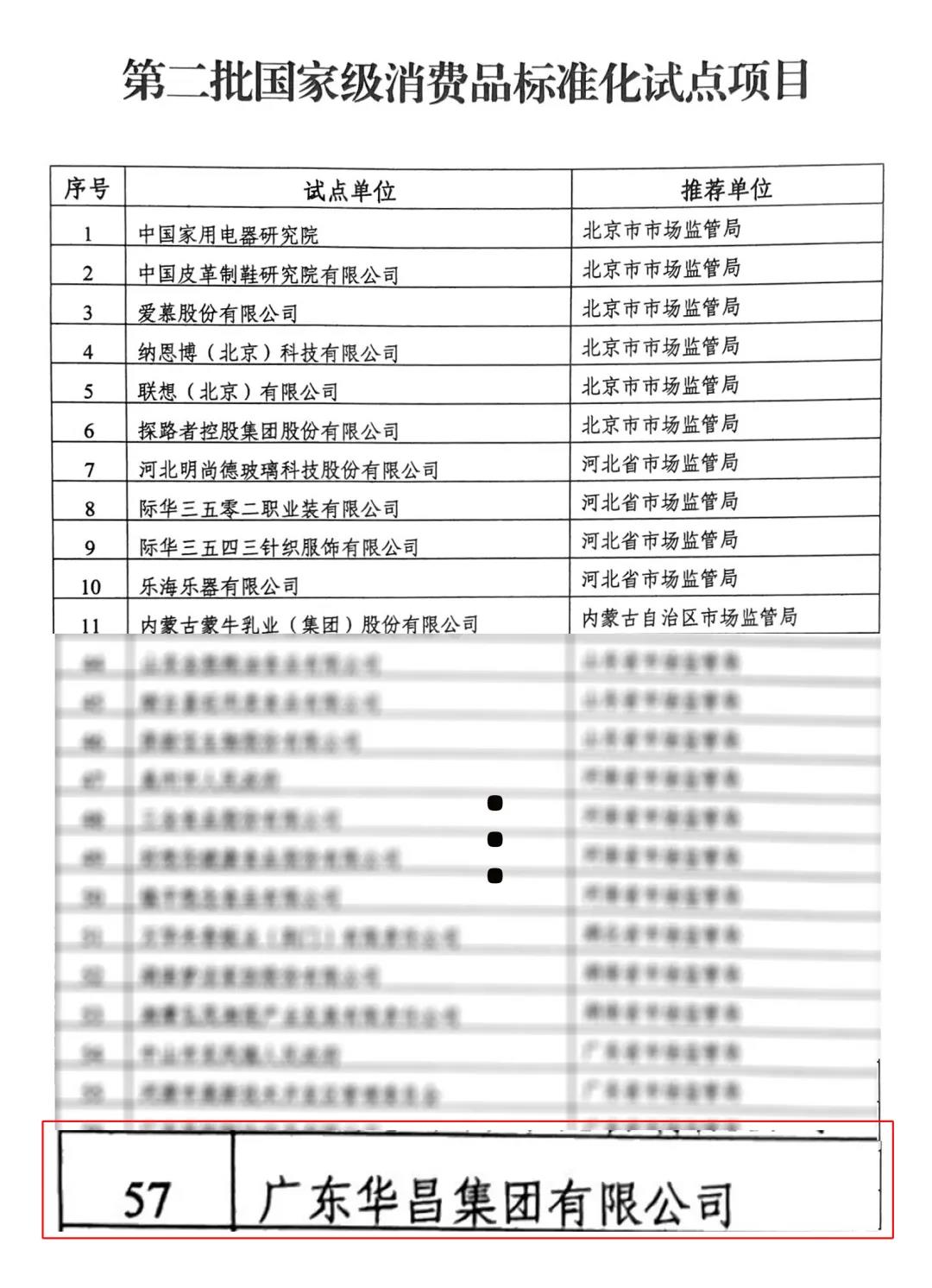第二批國家級消費品標(biāo)準(zhǔn)化試點項目