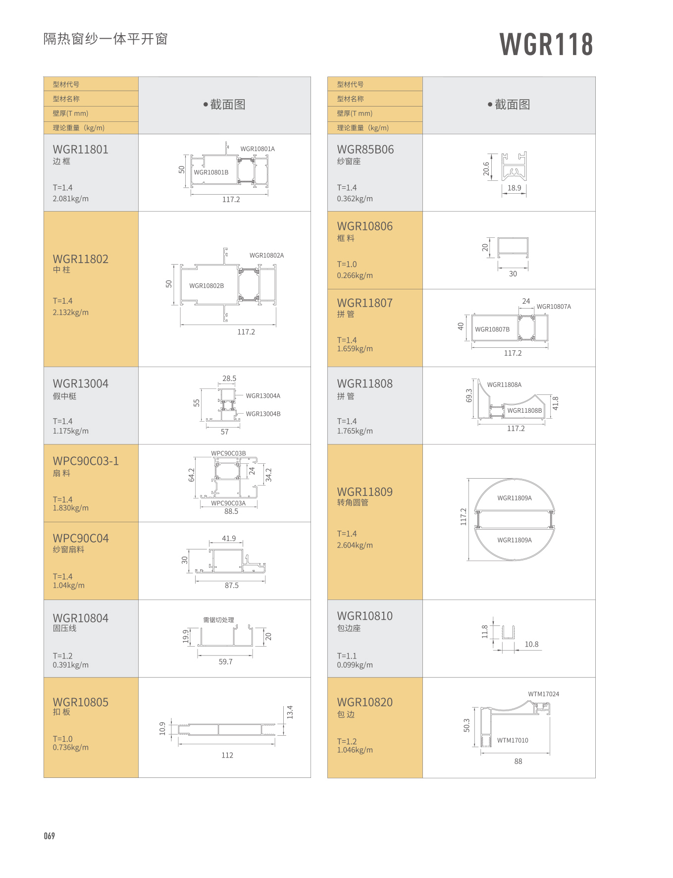 WGR108/118隔熱窗紗一體平開窗